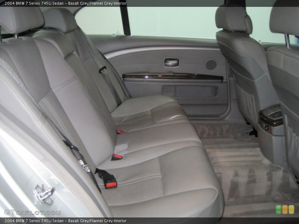 Basalt Grey/Flannel Grey Interior Rear Seat for the 2004 BMW 7 Series 745Li Sedan #74999037