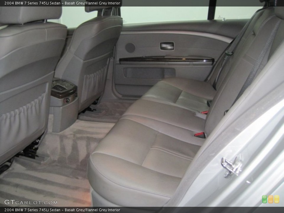 Basalt Grey/Flannel Grey Interior Rear Seat for the 2004 BMW 7 Series 745Li Sedan #74999059