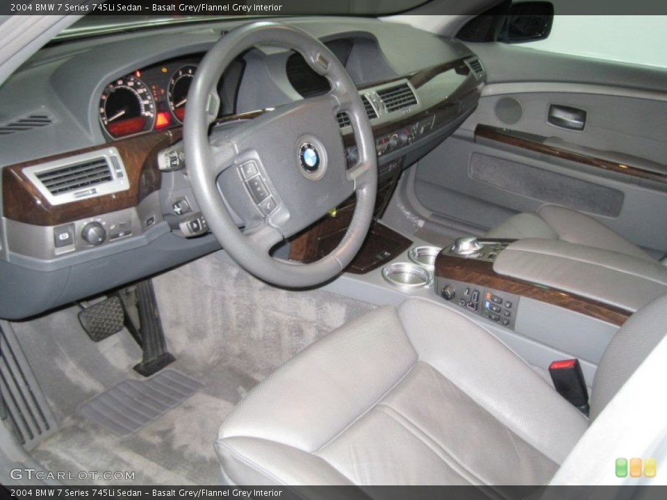 Basalt Grey/Flannel Grey Interior Prime Interior for the 2004 BMW 7 Series 745Li Sedan #74999101