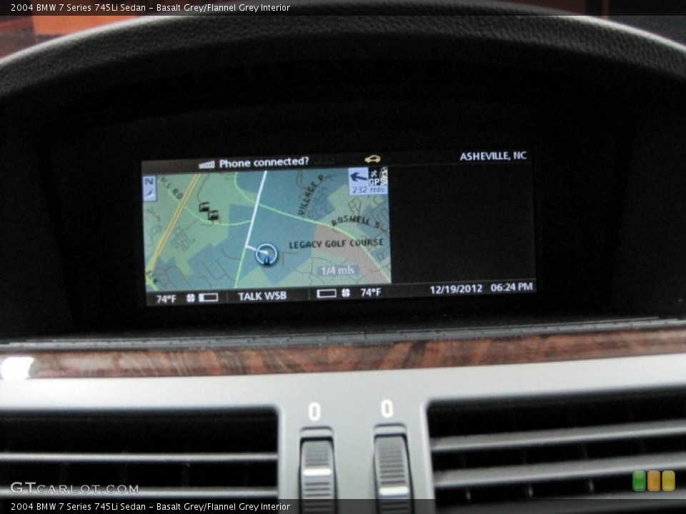 Basalt Grey/Flannel Grey Interior Navigation for the 2004 BMW 7 Series 745Li Sedan #74999272