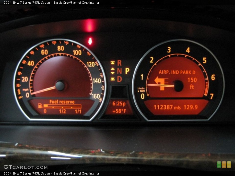 Basalt Grey/Flannel Grey Interior Gauges for the 2004 BMW 7 Series 745Li Sedan #74999350