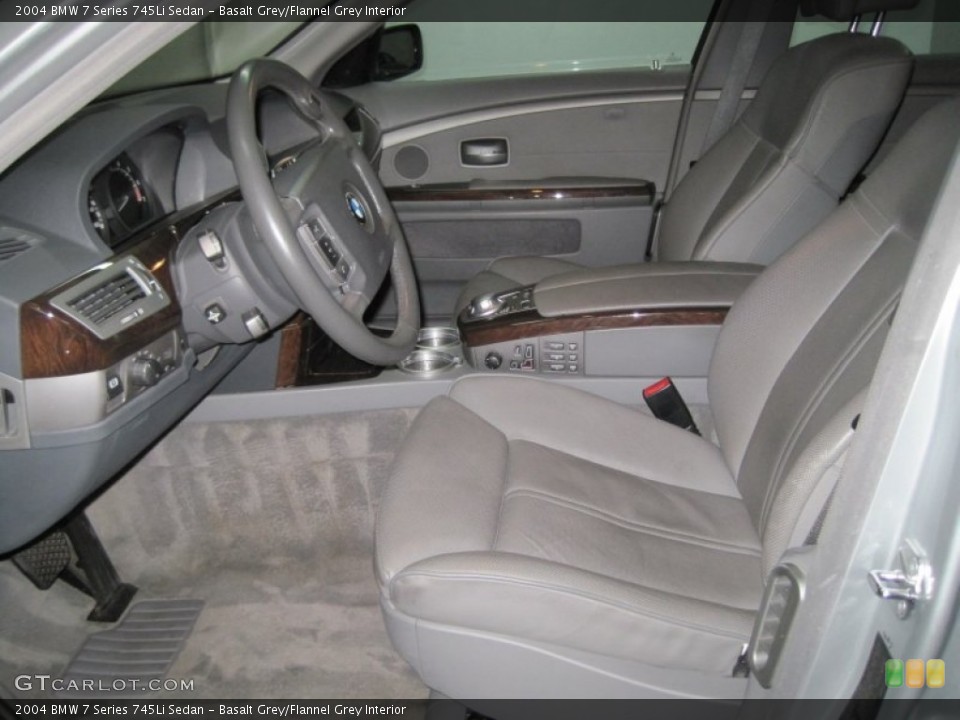 Basalt Grey/Flannel Grey Interior Front Seat for the 2004 BMW 7 Series 745Li Sedan #74999467