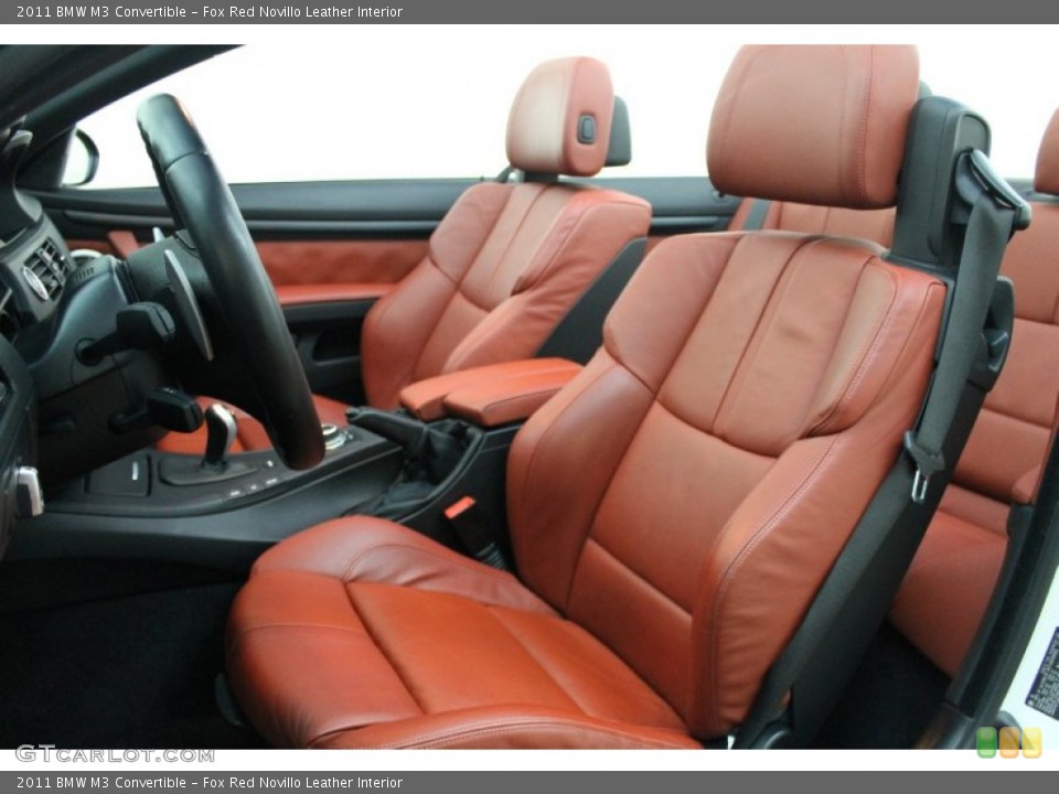 Fox Red Novillo Leather Interior Front Seat for the 2011 BMW M3 Convertible #74999814