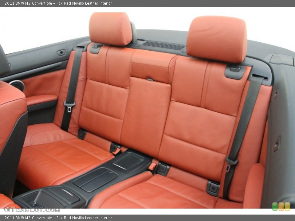 Fox Red Novillo Leather Interior Rear Seat for the 2011 BMW M3 Convertible #74999853