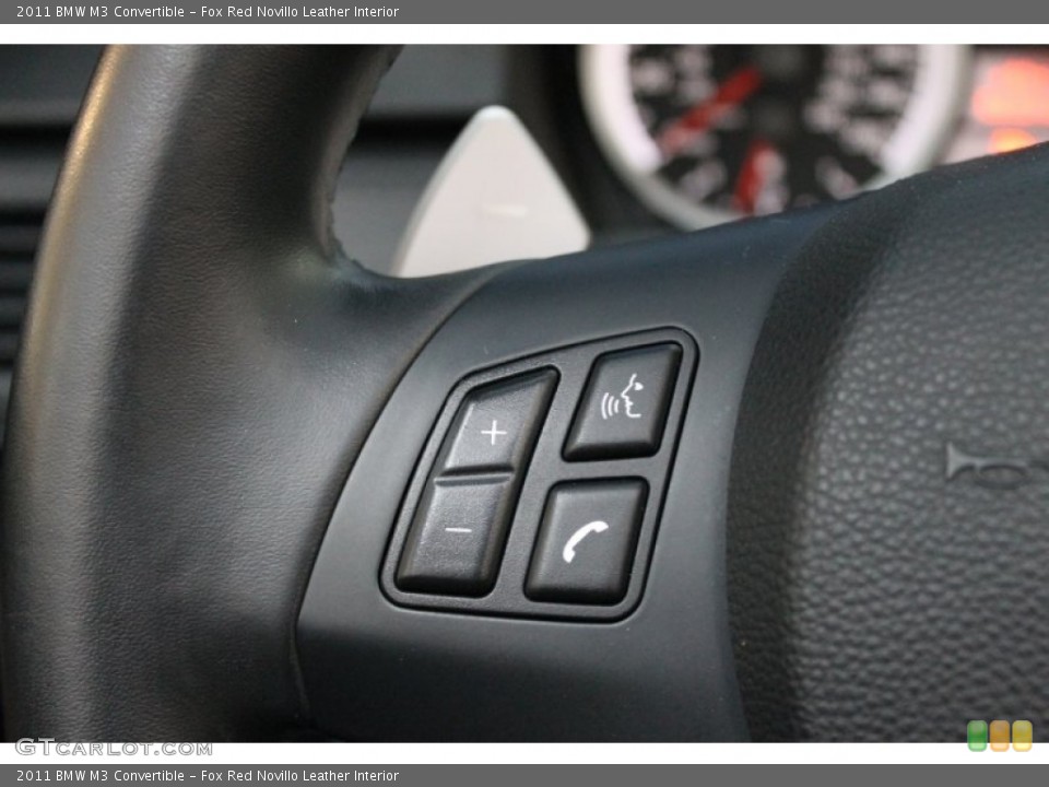 Fox Red Novillo Leather Interior Controls for the 2011 BMW M3 Convertible #74999893