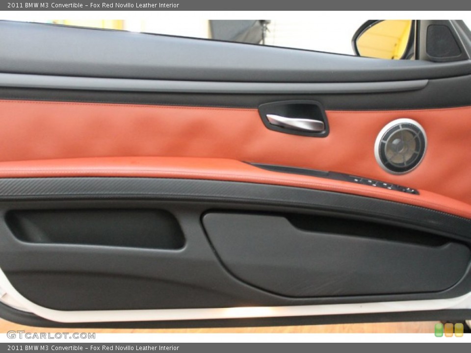 Fox Red Novillo Leather Interior Door Panel for the 2011 BMW M3 Convertible #74999921