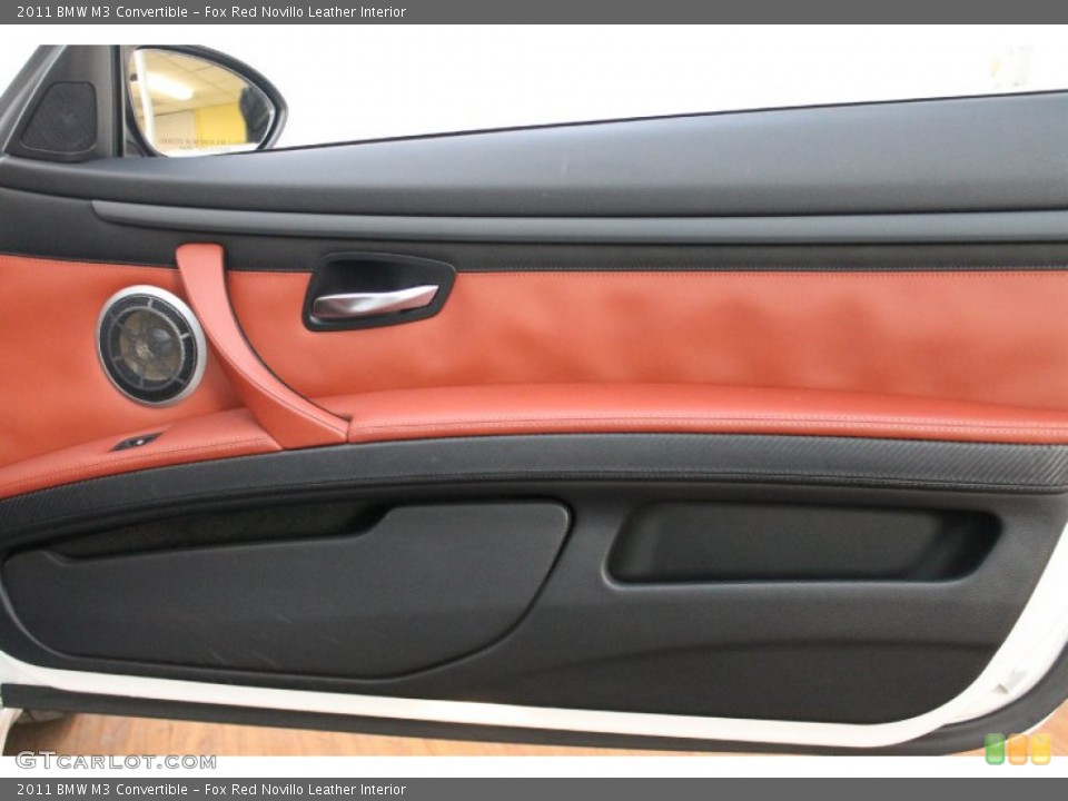 Fox Red Novillo Leather Interior Door Panel for the 2011 BMW M3 Convertible #74999947