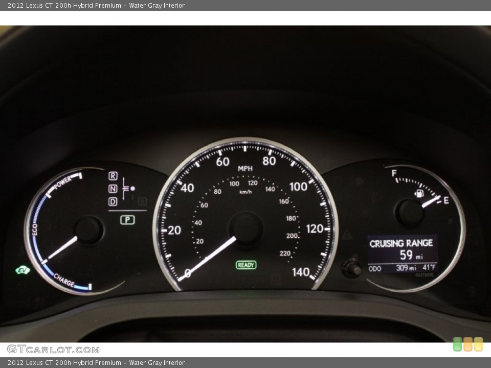 Water Gray Interior Gauges for the 2012 Lexus CT 200h Hybrid Premium #75002650