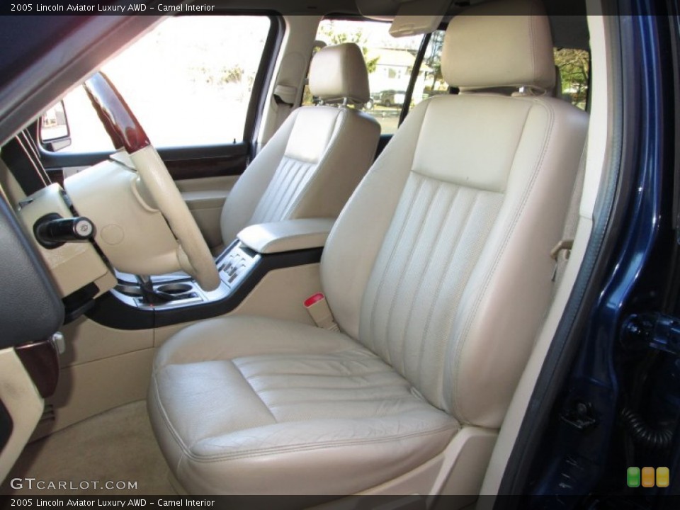Camel Interior Front Seat for the 2005 Lincoln Aviator Luxury AWD #75006343
