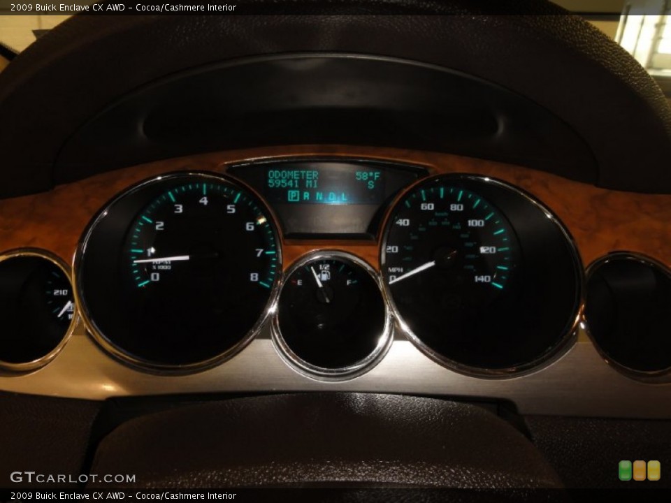 Cocoa/Cashmere Interior Gauges for the 2009 Buick Enclave CX AWD #75007357
