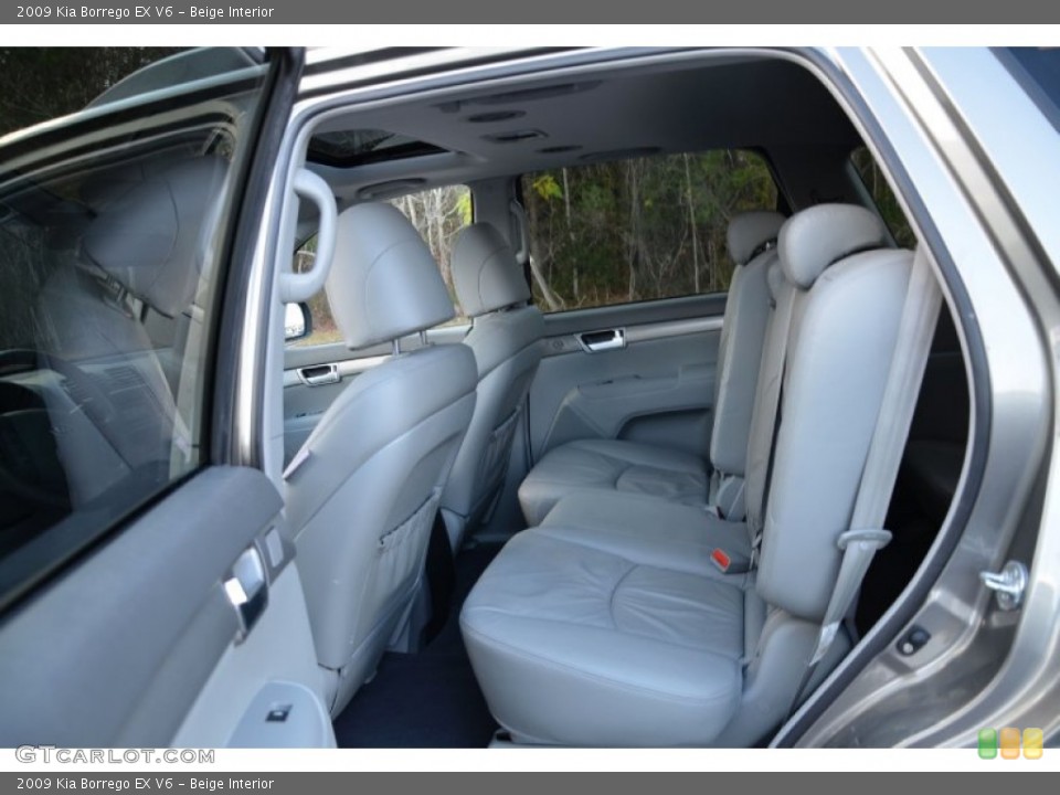 Beige Interior Rear Seat for the 2009 Kia Borrego EX V6 #75008155