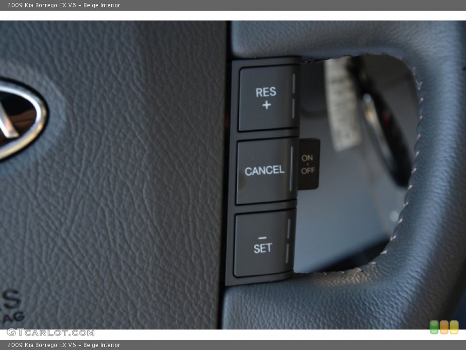 Beige Interior Controls for the 2009 Kia Borrego EX V6 #75008284