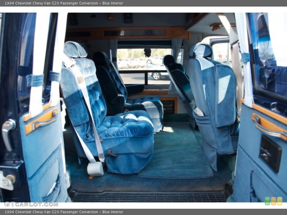 Blue Interior Rear Seat for the 1994 Chevrolet Chevy Van G20 Passenger Conversion #75008944