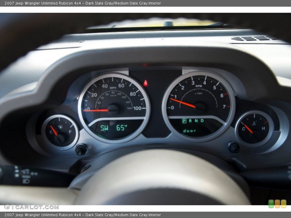 Dark Slate Gray/Medium Slate Gray Interior Gauges for the 2007 Jeep Wrangler Unlimited Rubicon 4x4 #75009881