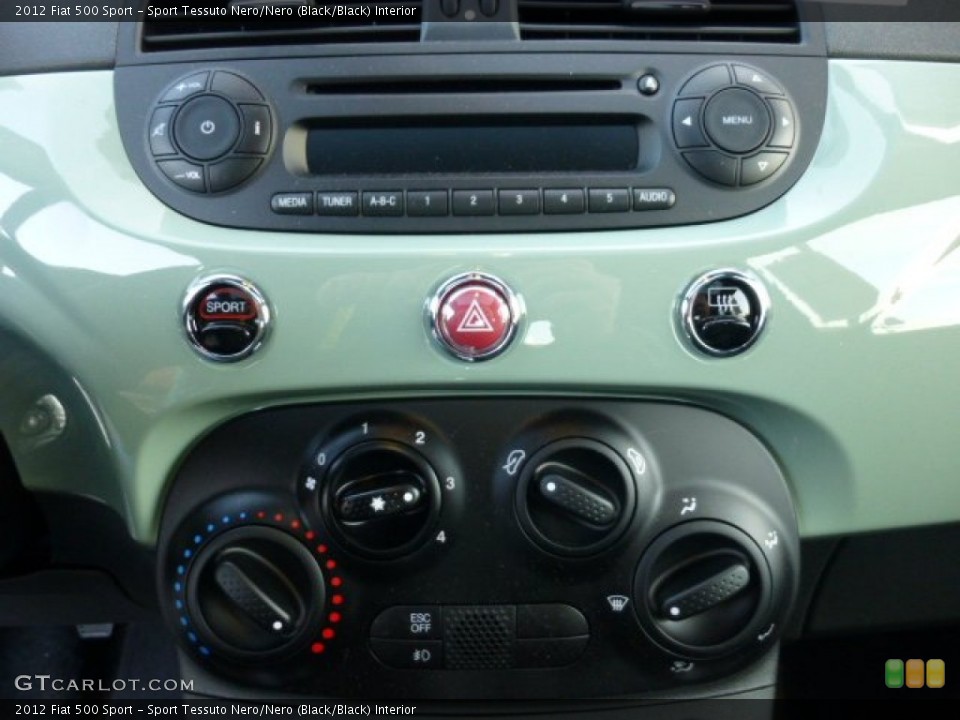 Sport Tessuto Nero/Nero (Black/Black) Interior Controls for the 2012 Fiat 500 Sport #75011014
