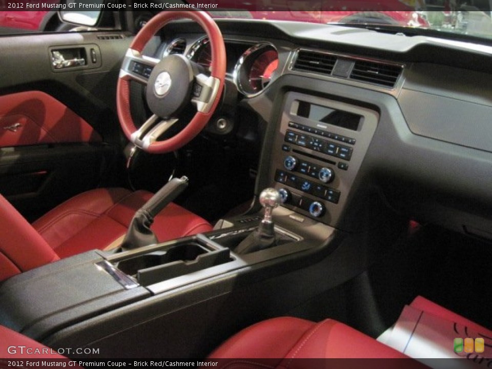 Brick Red/Cashmere Interior Dashboard for the 2012 Ford Mustang GT Premium Coupe #75011584