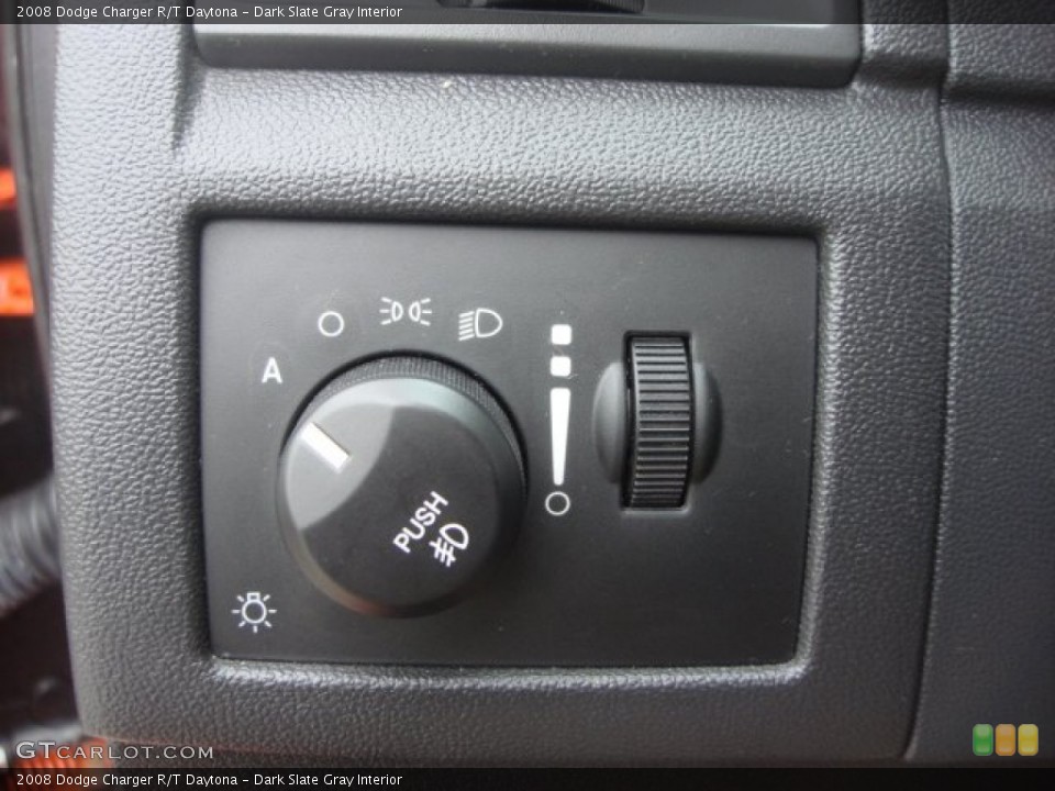 Dark Slate Gray Interior Controls for the 2008 Dodge Charger R/T Daytona #75011728