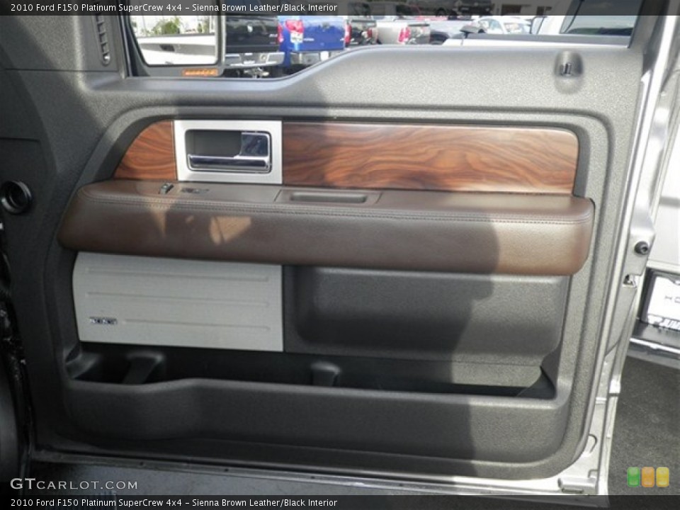 Sienna Brown Leather/Black Interior Door Panel for the 2010 Ford F150 Platinum SuperCrew 4x4 #75012277