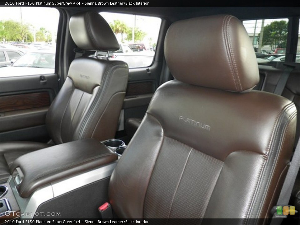 Sienna Brown Leather/Black Interior Front Seat for the 2010 Ford F150 Platinum SuperCrew 4x4 #75012385