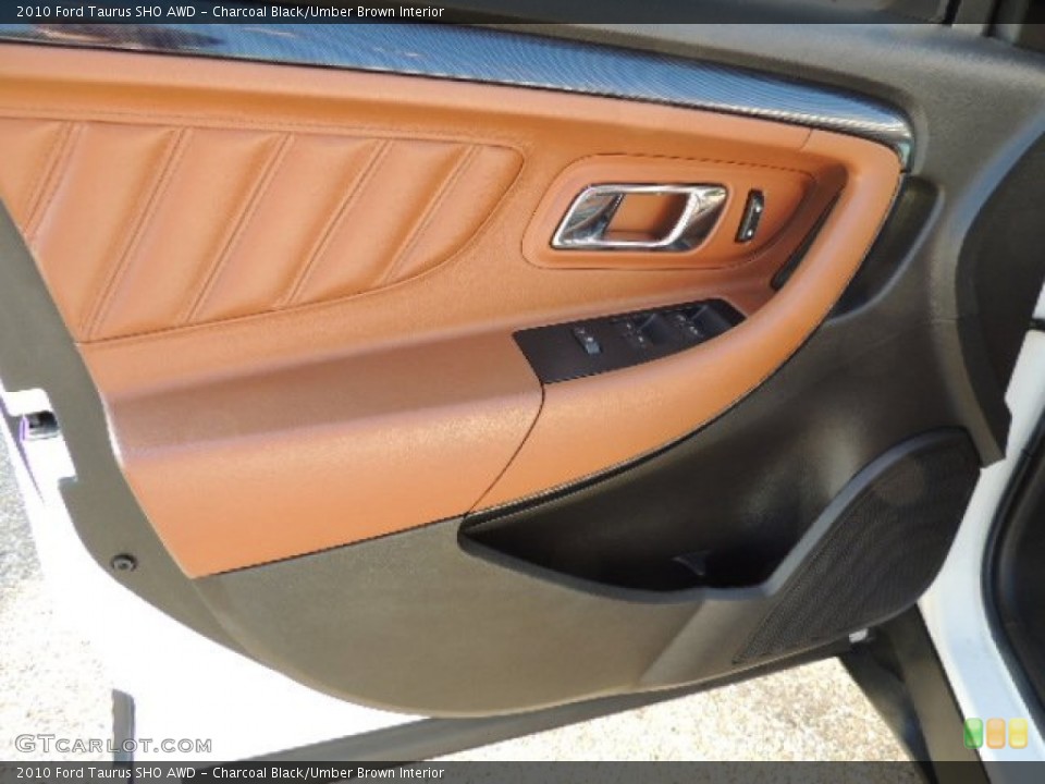 Charcoal Black/Umber Brown Interior Door Panel for the 2010 Ford Taurus SHO AWD #75012649