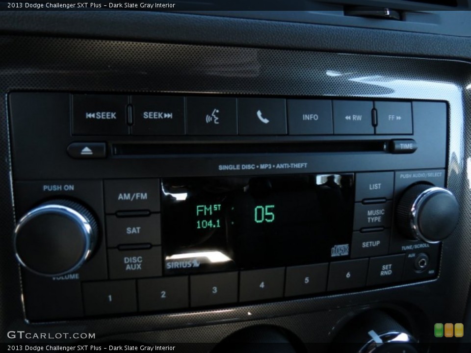 Dark Slate Gray Interior Audio System for the 2013 Dodge Challenger SXT Plus #75013342