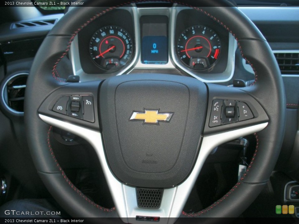 Black Interior Steering Wheel for the 2013 Chevrolet Camaro ZL1 #75014088