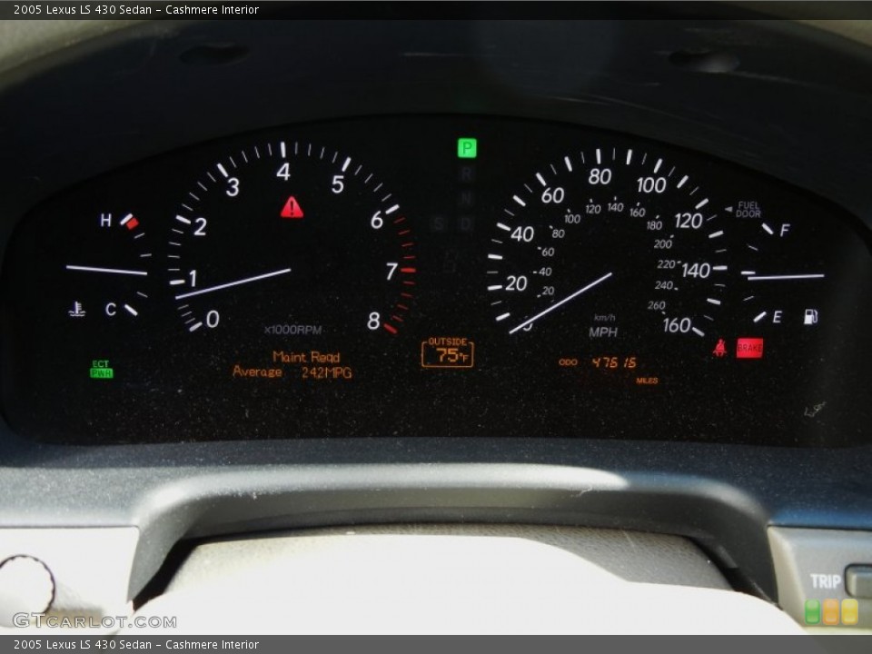 Cashmere Interior Gauges for the 2005 Lexus LS 430 Sedan #75014865