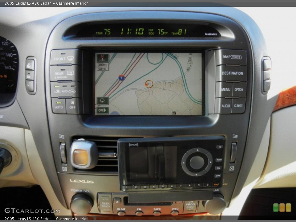 Cashmere Interior Navigation for the 2005 Lexus LS 430 Sedan #75014876