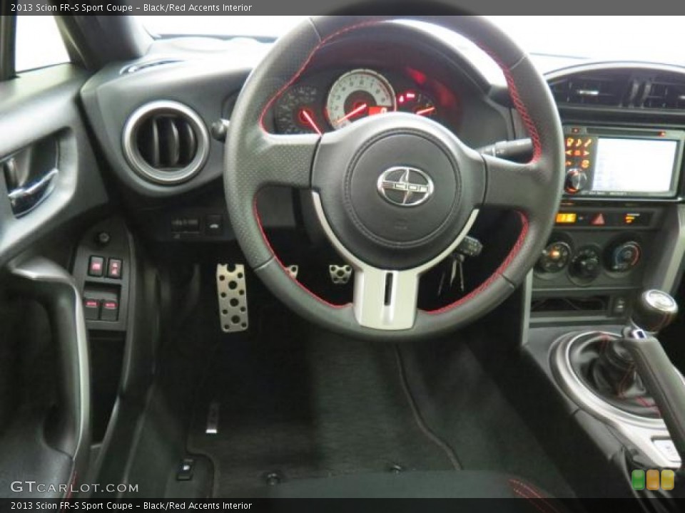 Black/Red Accents Interior Steering Wheel for the 2013 Scion FR-S Sport Coupe #75016480