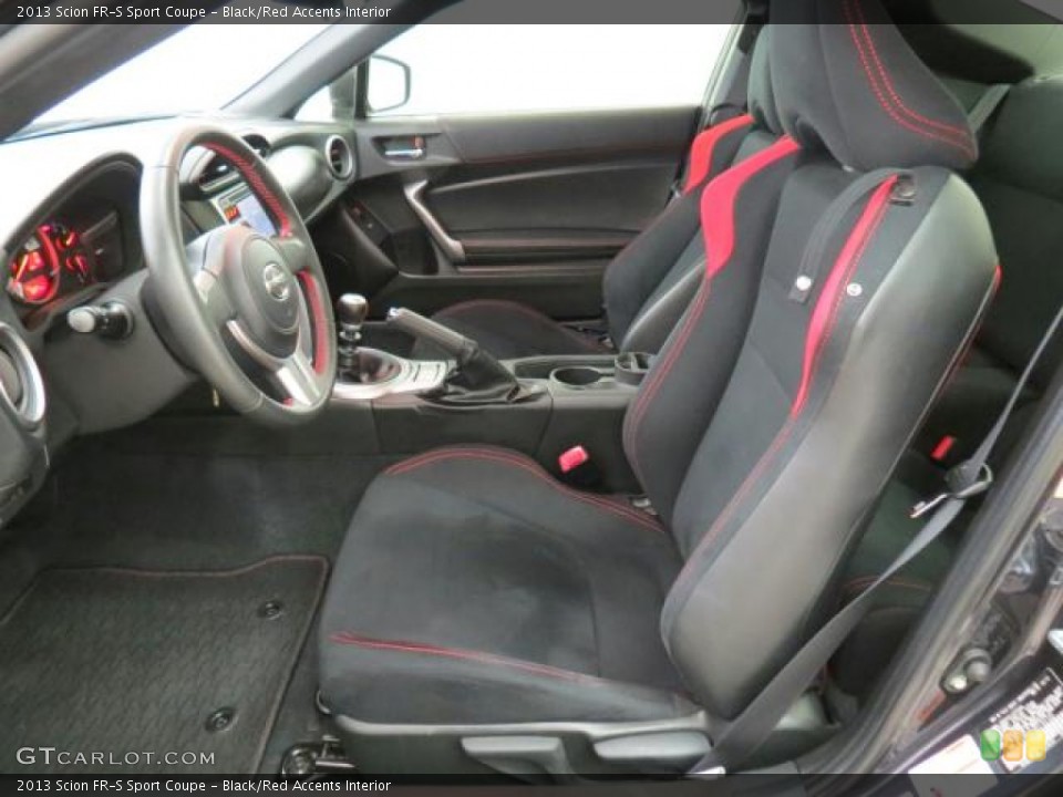 Black/Red Accents Interior Front Seat for the 2013 Scion FR-S Sport Coupe #75016498