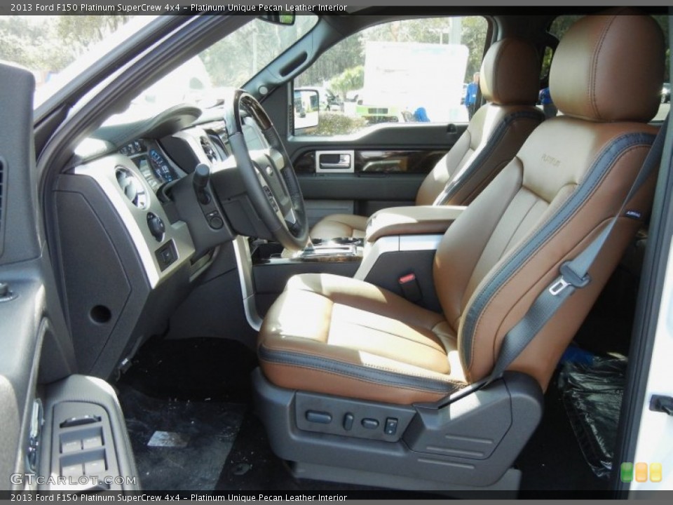 Platinum Unique Pecan Leather Interior Front Seat for the 2013 Ford F150 Platinum SuperCrew 4x4 #75022164