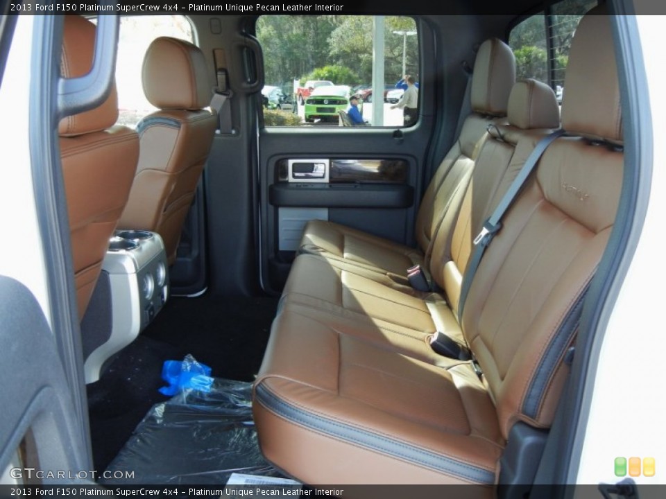 Platinum Unique Pecan Leather Interior Rear Seat for the 2013 Ford F150 Platinum SuperCrew 4x4 #75022185