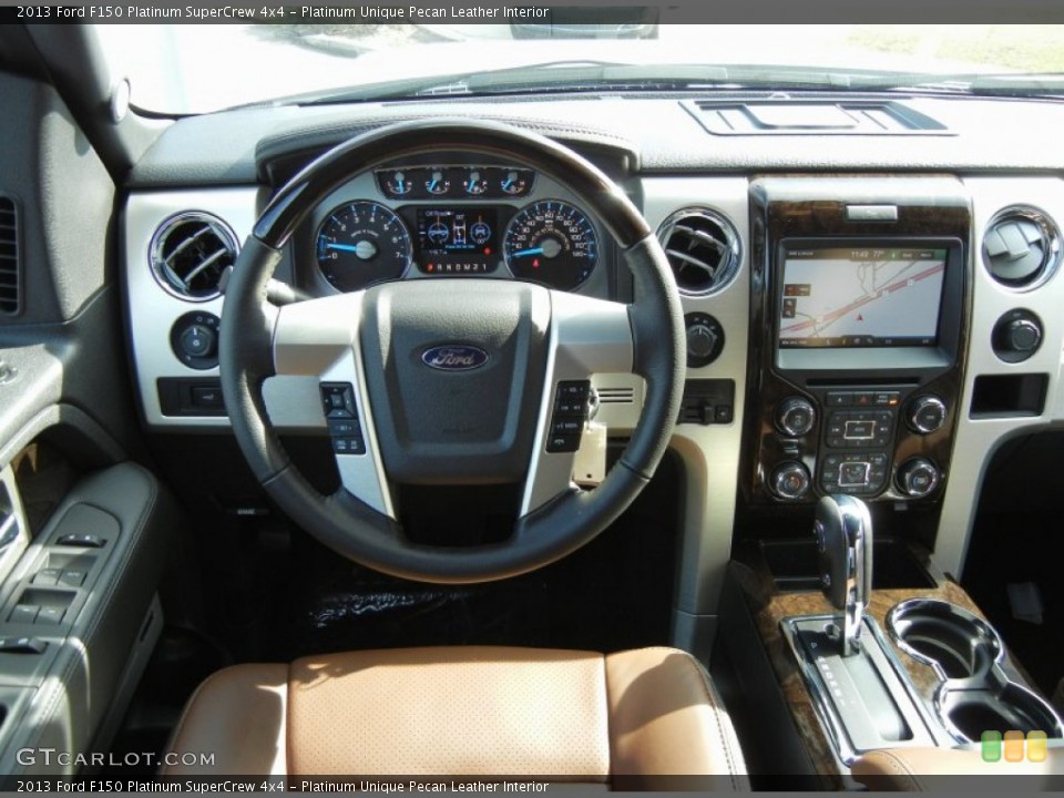 Platinum Unique Pecan Leather Interior Dashboard for the 2013 Ford F150 Platinum SuperCrew 4x4 #75022224