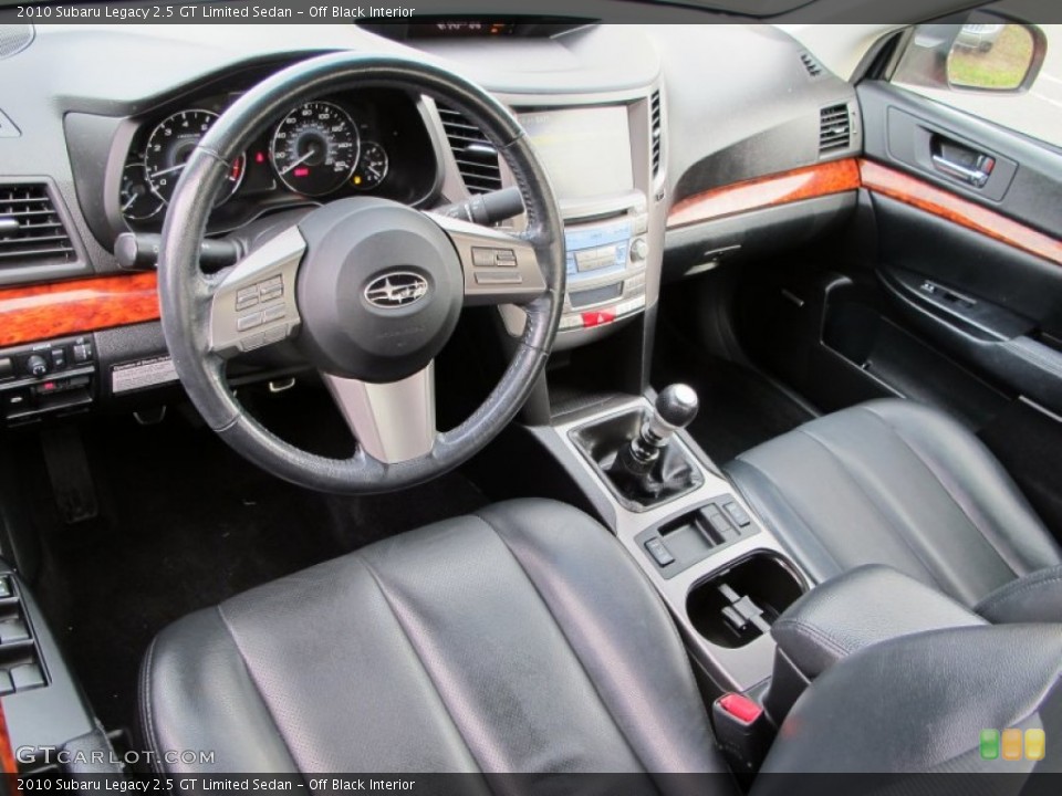 Off Black Interior Prime Interior for the 2010 Subaru Legacy 2.5 GT Limited Sedan #75026845