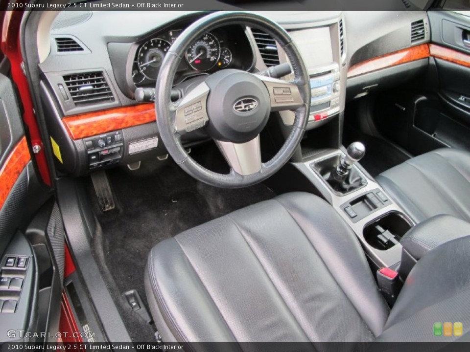 Off Black Interior Photo for the 2010 Subaru Legacy 2.5 GT Limited Sedan #75026870