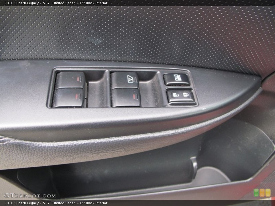 Off Black Interior Controls for the 2010 Subaru Legacy 2.5 GT Limited Sedan #75026909