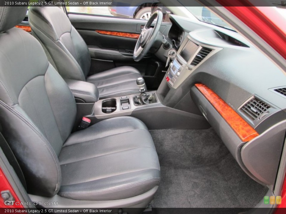 Off Black Interior Front Seat for the 2010 Subaru Legacy 2.5 GT Limited Sedan #75026945