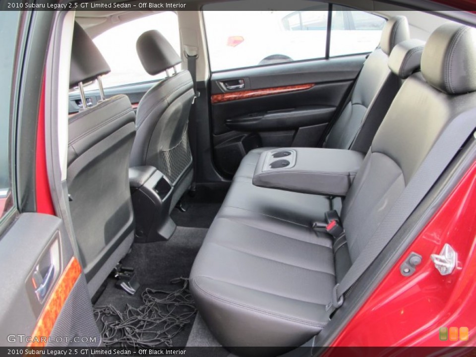Off Black Interior Rear Seat for the 2010 Subaru Legacy 2.5 GT Limited Sedan #75027037