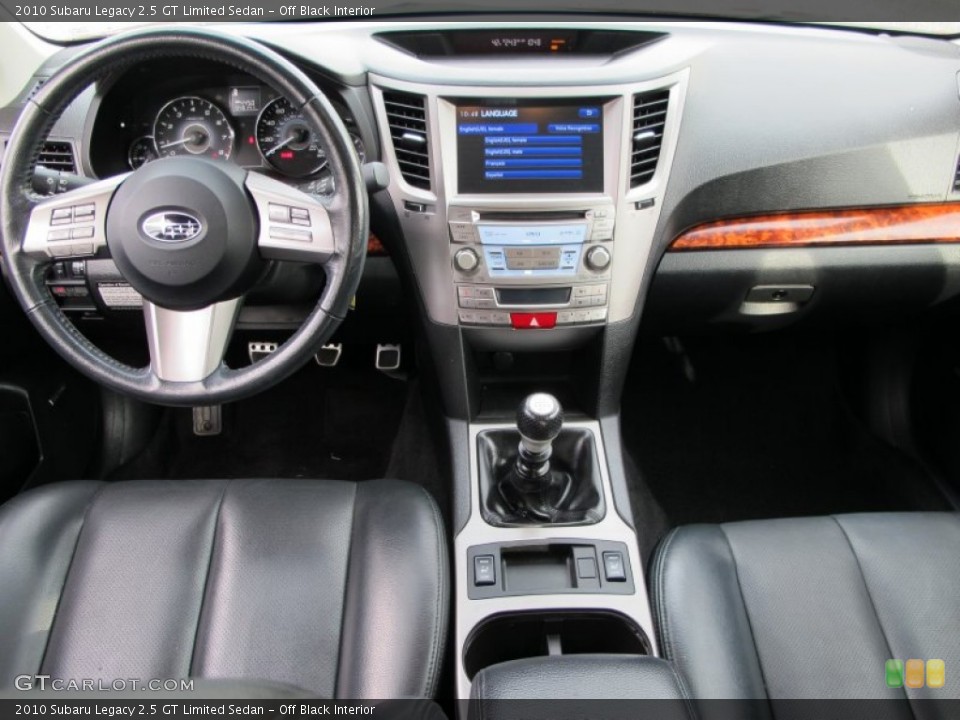 Off Black Interior Dashboard for the 2010 Subaru Legacy 2.5 GT Limited Sedan #75027083