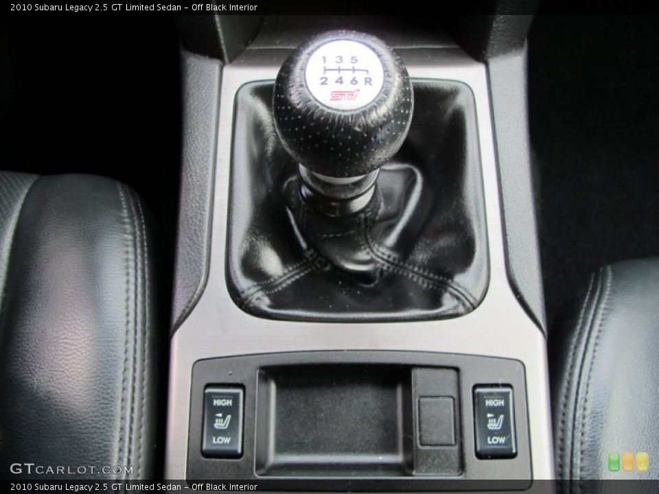 Off Black Interior Transmission for the 2010 Subaru Legacy 2.5 GT Limited Sedan #75027154