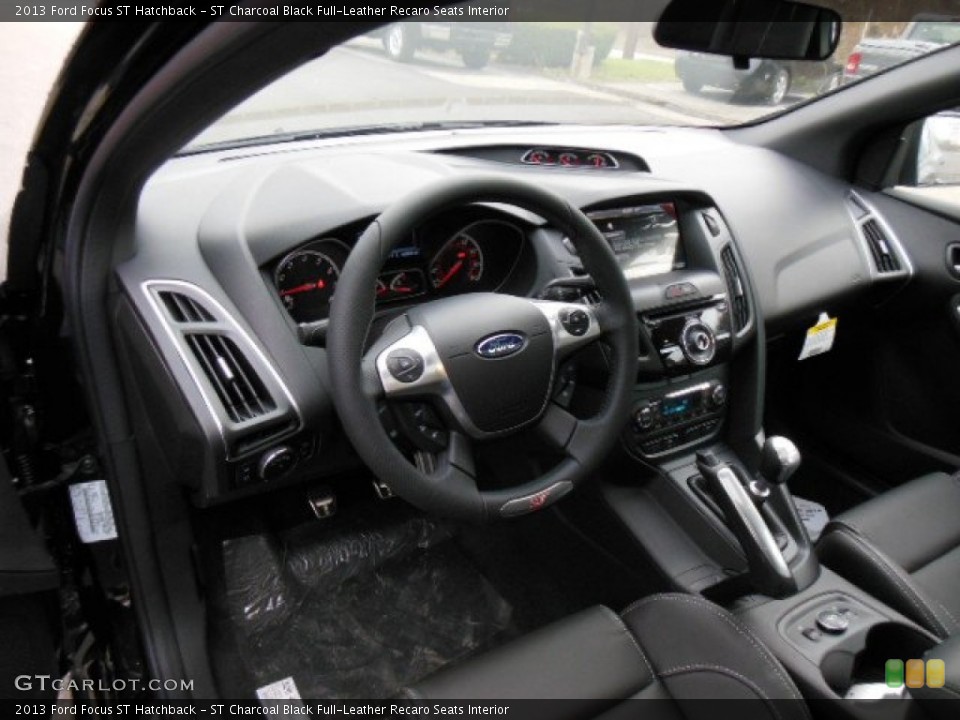 ST Charcoal Black Full-Leather Recaro Seats Interior Prime Interior for the 2013 Ford Focus ST Hatchback #75028751
