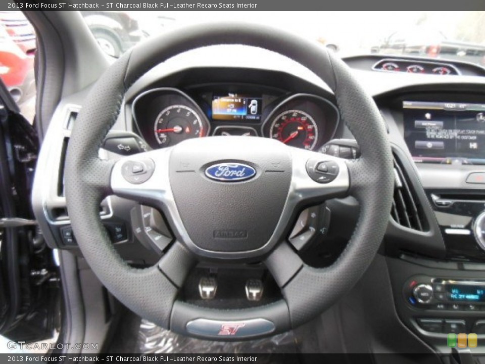 ST Charcoal Black Full-Leather Recaro Seats Interior Steering Wheel for the 2013 Ford Focus ST Hatchback #75028850