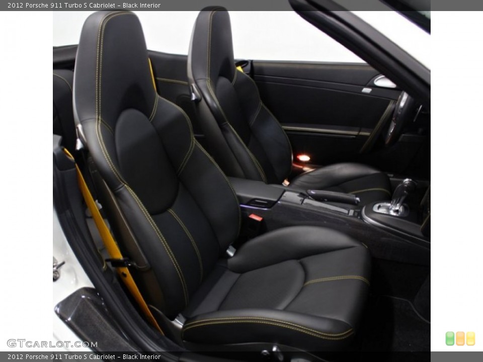 Black Interior Front Seat for the 2012 Porsche 911 Turbo S Cabriolet #75028898