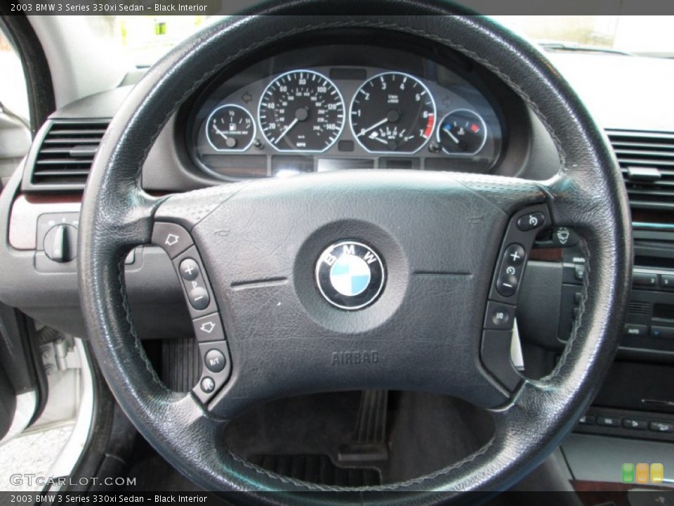 Black Interior Steering Wheel for the 2003 BMW 3 Series 330xi Sedan #75030683