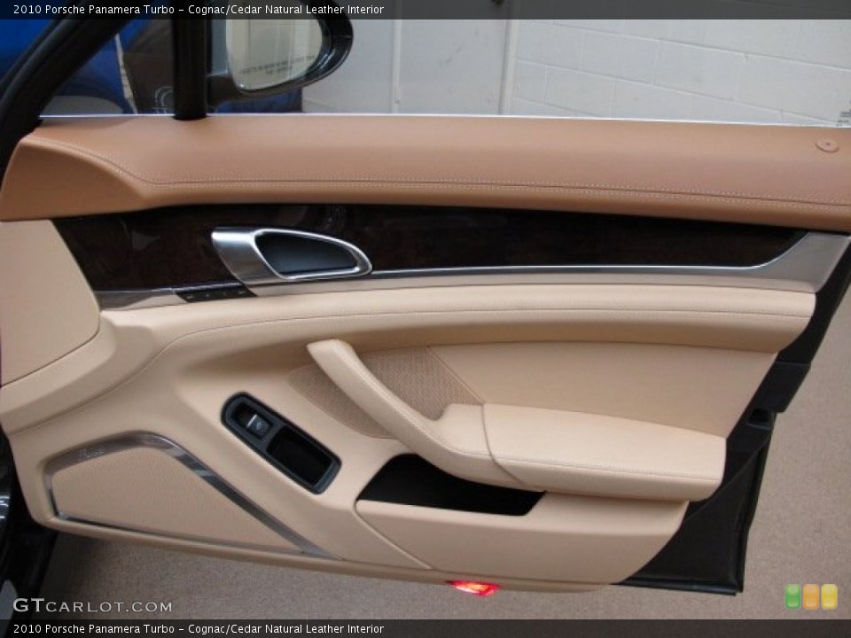 Cognac/Cedar Natural Leather Interior Door Panel for the 2010 Porsche Panamera Turbo #75031454