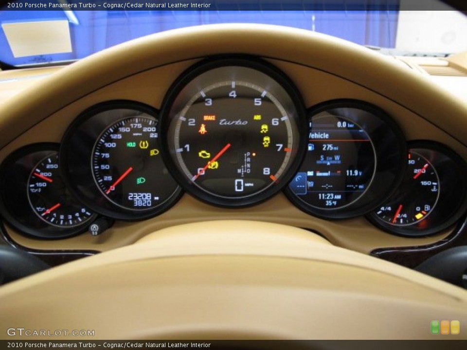 Cognac/Cedar Natural Leather Interior Gauges for the 2010 Porsche Panamera Turbo #75031521