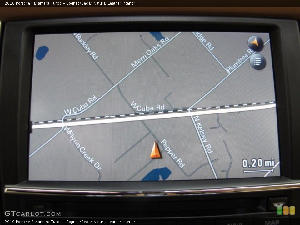 Cognac/Cedar Natural Leather Interior Navigation for the 2010 Porsche Panamera Turbo #75031631