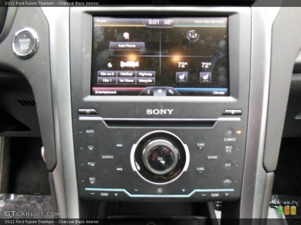 Charcoal Black Interior Controls for the 2013 Ford Fusion Titanium #75032884