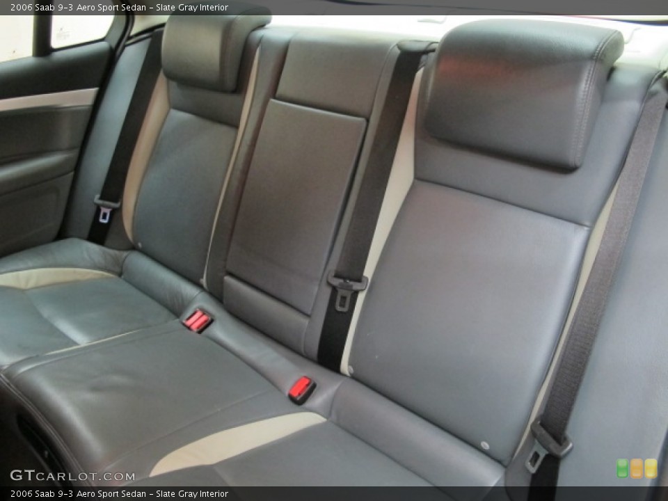 Slate Gray Interior Rear Seat for the 2006 Saab 9-3 Aero Sport Sedan #75034739