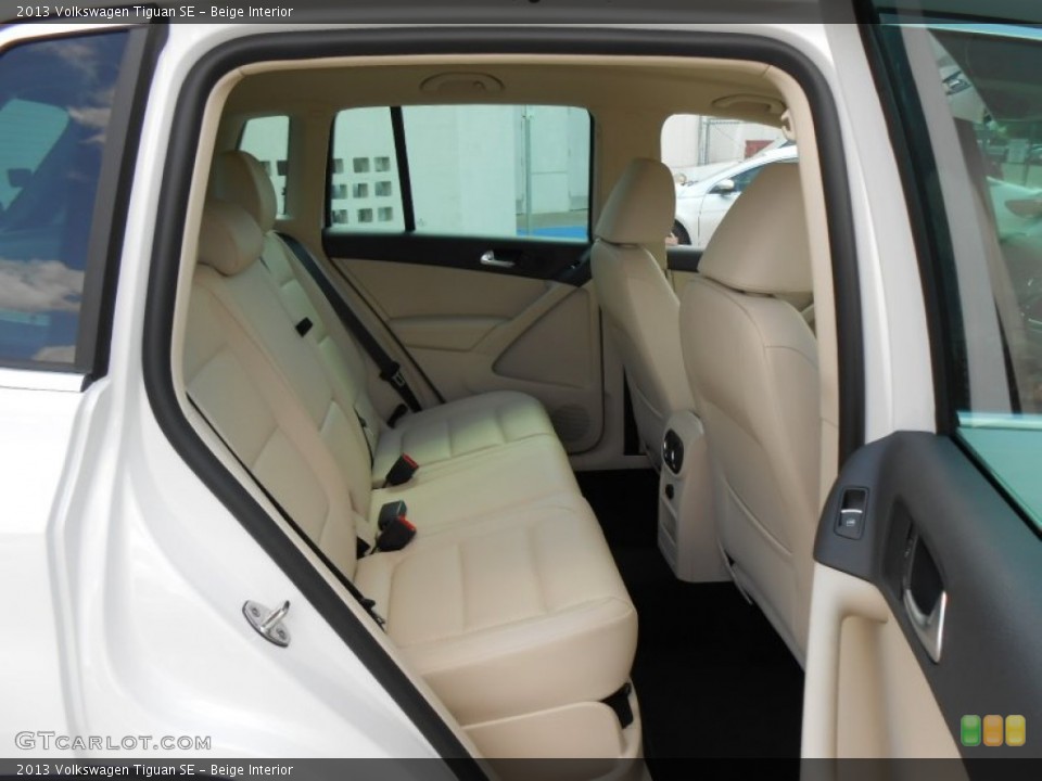 Beige Interior Rear Seat for the 2013 Volkswagen Tiguan SE #75034748
